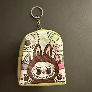 Pop Mart Labubu - Mini Backpack Bag Charm Keychain - Zip Wallet